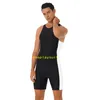 Trajes de maiô unissex trajes de traje de roupa branca tira branca lycar spandex treinamento competição com luta livre de peso de levantamento de peso masculino spots spots pesado bodysuit dianteiro zíper frontal