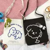 Evening Bags PURFAY Cute Dog Canvas Women Shoulder Bag Cotton Tote Shopper Eco Reusable Shopping Handbag Cloth Messenger