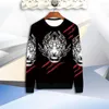 Men's T Shirts Autumn Trend Printing Casual Long-Sleeved T-Shirt Chinese Style Large Size Bottoming Shirt Fashionable And Comfortable