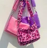 Вечерние сумки моды из искусственного меха женщины Мессенджер мягкие плюшевые женские сумки для плеча винтаж леопардовой кошелек сцепления