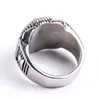 Титановая нержавеющая сталь Серебряное серебро, Мастер Масонский кольцо, уникальный дизайн для мужчин ретро панк -масоны кольцо масоны