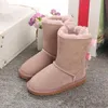 Bottes Australie Enfants Enfants botte de neige couleur bonbon clair hiver chaussures imperméables Filles garçons WGG Bottines Toddler fourrure chaussure chaude