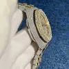 20242024 New Version ston Watch Gold Sier PASS TT Mens VVS diamonds top quality Automatic ETA movement Luxury Iced Out 2-Tone