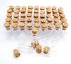 Transparent glasdrivande flaska DIY Cork Stopper 0,5 ml 1 ml 2 ml 3 ml 4 ml 5 ml 6 ml 7 ml 10 ml 15 ml 20 ml