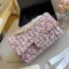 Klassieke Dubbele Flap Tweed Crossbody Tassen Frankrijk Merk Vrouwen Hoge Kwaliteit Gewatteerde Matelasse Ketting Schoudertassen Mode Multi Pochette Ontwerp