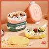 Dijkartikelen sets cartoon lunchbox met verwarming lunchaze voor ijskoude knoedels verwarmt plastic opslagcontainer magnetron taper bento