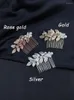Headpieces Classic Leaf Hair Comb Silver Rose Gold Women Clips Tiaras Wedding Bridal Accessories voor prom party bruid hoofdtooi