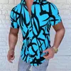 Men's Casual Shirts Men's Clothing Luxury Social 3D Printed Lapel Short Sleeve Street Style Summer Single Breasted Oversized