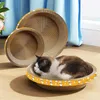 Cat Toys Scratcher Corrugated Scratching Board Round Cardboard Lounge Bed Scratch Pad Nest Furniture Protection Kitten Training Toy