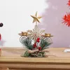 Titulares de velas Tree de Natal Elk Rack Rack Rack Candlestick Gift Desktop Ornament Home Decor