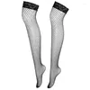 Kadın SOCKS Seksi Fishnet Çorapları Yaz İnce Şeffaf Kafes Uyluk Diz Naylon Çorap 6 Renk Üzerinde Yüksek Elastikiyet