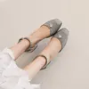 Sandals Large Dress Shoes Host Evening High Heels Model Walk Show Princess Silver