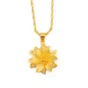 Collane a sospensione Beauul Flower Chain Filigree Giallo Oro Piecite Gioielli Fashion Womens8511961