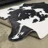 السجاد السجاد الأسود أبيض البقر سجادة كبيرة لغرفة المعيشة tapetes para sala de estar faux fur brug fashion alfombra