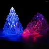 Kerstdecoraties nacht lichte boomvorm niet-doorlatende plastic desktop led lamp luminous party gunst