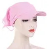 Bandanas Women Classic Turban Hat Sun Visor مع شاطئ رأس المربع المربع مسبقًا