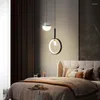 Pendant Lamps Modern Luxury Hanging For Bedroom Bedside Suspension Lights Nordic Gold Black Ceiling Chandelier LED AC220V