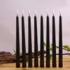 Candles Pack of 6 Remote Control Black Flameless Candlesticks Battery Operated Electric Fake Decorative Plastic Candles For Dinner 221010