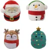 20cm 귀여운 플러시 인형 산타 클로스 엘크 눈사람 버섯 새 소프트 플러시 스로스 베개 어린이 크리스마스 장난감