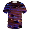 Magliette da uomo Estate Stampa 3D T-shirt goccia d'acqua Harajuku Moda Casual Sport Grandi dimensioni Allentato 6XL