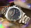 Big Lumious Dial Stopwatch Watch 45 mm podkładka robocza stal nierdzewna Pasek męski zegarek Japen VK Quartz Chronograph Prezydent All T287P