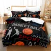 Yatak takımları 3D basketbol setleri yastık kılıfı ile nevresim kapak seti Twin Full Queen Kral Bedclothes yatak keten 221010