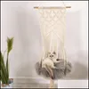 Cat Beds Furniture Cat Swing Hammock Boho Style Cage Bed Handmade Hanging Sleep Chair Seats Tassel Cats Toy Play Cotton Rope Pets Ho Dhopk