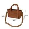 Bolsas de noite 2022 Spring Autum Mini Corduroy Bolsa de ombro feminino Fêmea Bolsa Zipper Totes Ladies Casual Bolsa