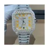 Digner assistir luxo personalizado gelado de moda mecânica relógio moissanit e diamante grátis shipp2wy