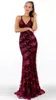 Przytulna sukienka najnowsza impreza Cocktail Prom vneck backless Women Sexy Spaghetti Pasek bez rękawów cekinowy maxi vestido5983446