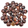 Dekoratif figürinler güzel 1/2pcs doğal kırmızı kaplan göz taş kalp şeklinde değerli taşlar mineral iyileştirici reiki kuvars kristaller