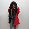 여자 모피 진짜 렉스 라이너 파카 파카 재킷 지바 라인 겨울 겨울 긴 두꺼운 따뜻한웨어 천연 코트 정품 칼라