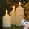 Ljus som flimrar Tealight Realistic Flameless LED -ljus med timer Remote Battery Operated Candles for Valentines Home Wedding Decor 221010