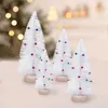 Christmas Decorations 15/20/25/30cm Mini Tree Miniature Ornament White Pine Sisal Cedar With Colorful Bells Decoration