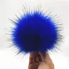 Berets 12cm Colorful Pompoms With Snaps Winter Artificial Fur Poms For Knitted Beanies Cap Hats Shoes