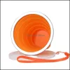 Set da tè per caffè Tazze pieghevoli 270Ml Bpa Tazza per acqua per alimenti da viaggio Sile Retrattile Colorato Portatile Consegna per caffè all'aperto 2 Dhjwg