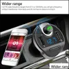 Bluetooth Car Kit B9 USB CAR MP3 Wireless Double Bluetooth Kit Hands- FM Transmitter Radio with Mic Package Drop Delivery 2022 MobileDHZWX