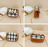 Little Girl Chain Handbag Fashion Baby Crossbody Bag Western Style Checkerboard Girl Shoulder Bags Coin Purse