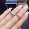 Cluster Rings Sterling Silver Jewerly Wedding Ring For Women With Different Natural Gems 3 4mm