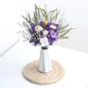 Faux Floral Greenery Natural Rose Wtar Qir Dried Eucalyptus Bouquet For Home Living Room Table Decoration 221010