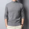 男子セーター810秋の冬の男性編みウールのセーターモックネック厚厚ファッションシックな紳士ハンサムユースシンプルオールマッチニットウェアG221010