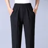 Pantalon femme automne hiver moyen âge femmes chaud velours taille élastique décontracté droit femme pantalon grande taille vêtements