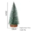 Kerstdecoraties Leuke mini -boom 10/15/20/25 cm kunstmatige dennendecoratiejaar DIY Xmas huis ornamenten