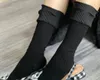 Meia de meias de algodão para mulheres 2022 Novo moda outono de inverno joelho quente preto damas brancas garotas carta de streetwear impressas meias longas meias