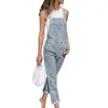 Women's Pants Casual Women Pockets Loose Suspender Denim Overall Dungarees Ninth Trousers Jean Jumpsuits Overalls