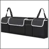 Organisateur de voiture Boîte de rangement de voiture réglable haute capacité Banquette arrière 4 Organisateur de coffre de sac Mti-Use Oxford Organisateurs de dossier de siège Accessoires Dhphx