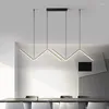 Pendant Lamps Living Room Lamp Dining Kitchen Creative Strip Hanging Suspension Lighting Fixtures Modern LED Chandelier Ceiling For Home