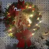 Decorative Flowers Holy Christmas Wreath Rustic Front Door Hanger Creative Theme Party Decoration For Home Garden Farmhouse STTA889