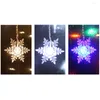 Strings Christmas Snowflake LED String Fairy Lights Flashing Waterproof Outdoor 8 Modes Holiday Party Curtain