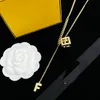 Square Drill Pendant Brass Necklace Earring Women Engraved F Initials Letter Sign 18K Gold Designer Jewelry Birthday Festive christmas Gifts FS302